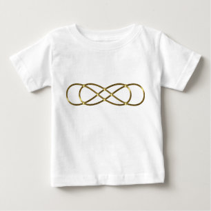 Symbol double Infinity - Antique Gold Baby T-Shirt