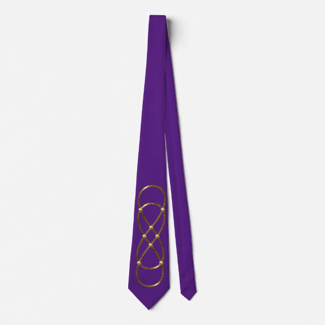 Symbol double Infinity - Antique Gold Tie (Front)