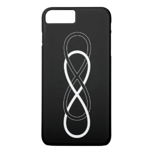 Symbol double Infinity - Black & White iPhone 8 Plus/7 Plus Case