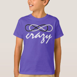 Symbol double Infinity - Black & White + crazy T-Shirt