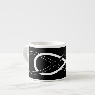 Symbol double Infinity - Black & White Espresso Cup