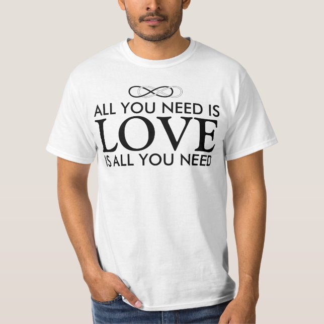 Symbol double Infinity - Black & White T-Shirt (Front)