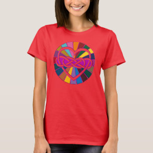 Symbol double Infinity Heart colourful shine T-Shirt