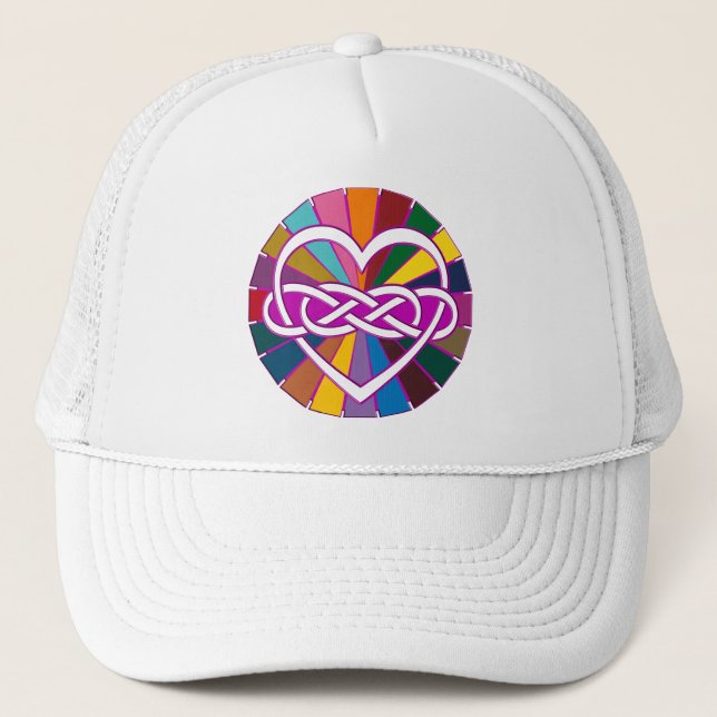 Symbol double Infinity Heart colourful shine Trucker Hat (Front)