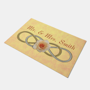 Symbol Double Infinity - Rose gold silver Doormat