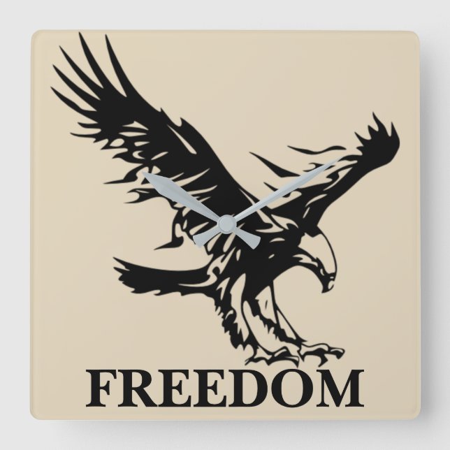 Symbol Eagle Freedom. Personalised Wall Clock (Front)