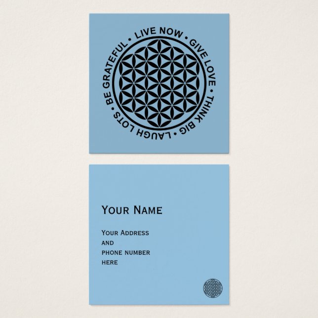 Symbol Flower Of Life - Rules Of Life 1 (Front & Back)