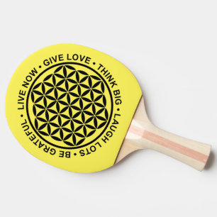 Symbol Flower Of Life - Rules Of Life 1 Ping Pong Paddle