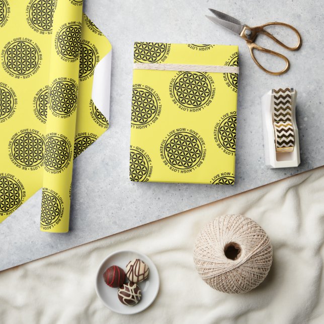 Symbol Flower Of Life - Rules Of Life 1 Wrapping Paper (Crafts)