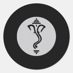 Symbol Ganesha Meditation Spiritual India Yoga  Classic Round Sticker
