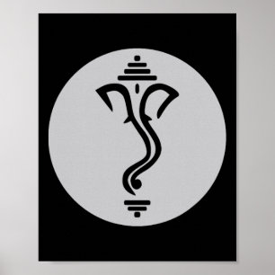 Symbol Ganesha Meditation Spiritual India Yoga Poster