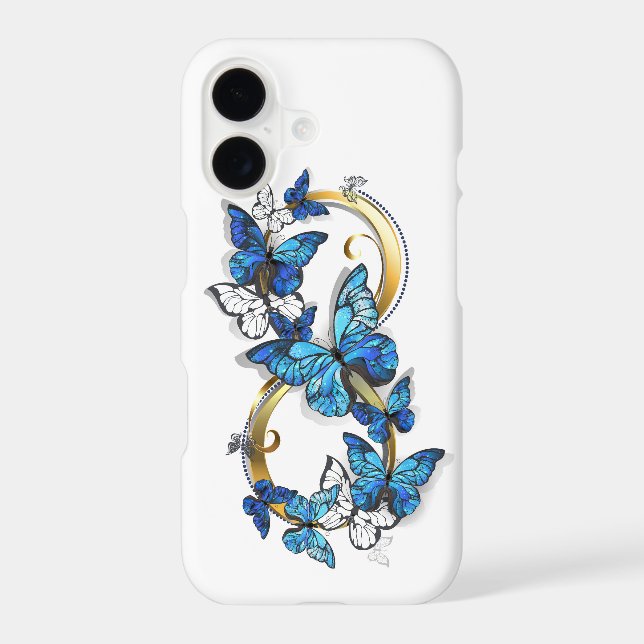 Symbol Infinity of Blue Morpho Butterflies (Back)