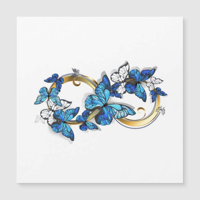 Symbol Infinity of Blue Morpho Butterflies (Front)