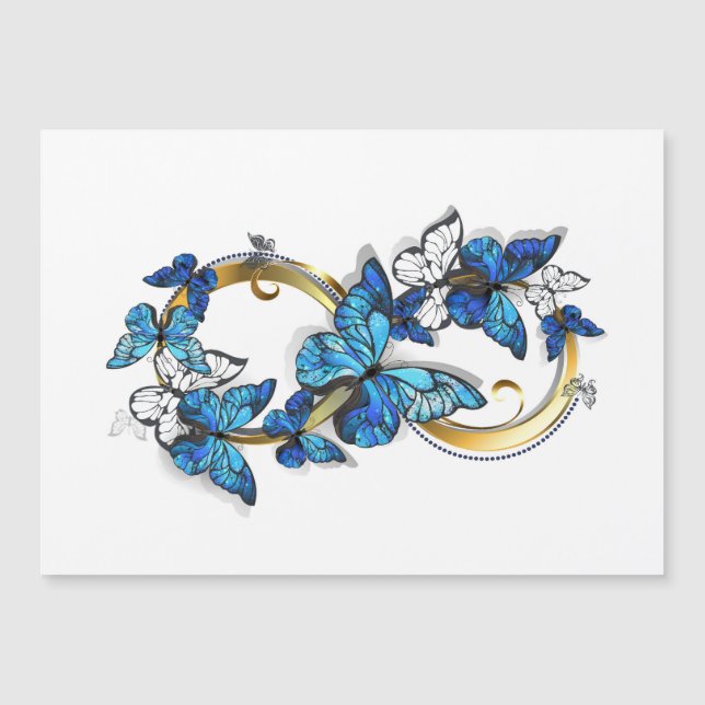 Symbol Infinity of Blue Morpho Butterflies (Front)