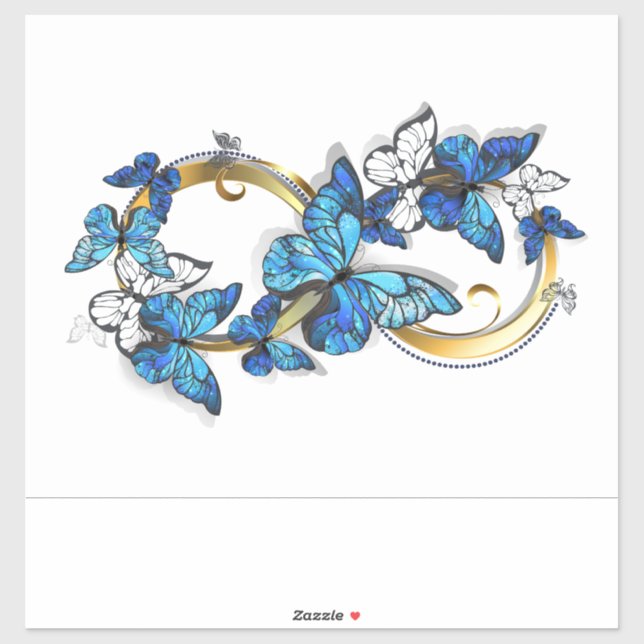 Symbol Infinity of Blue Morpho Butterflies (Sheet)