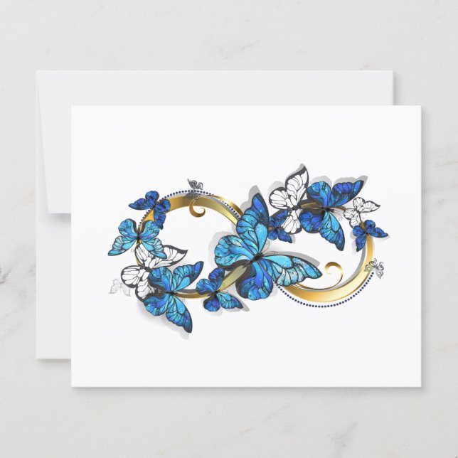 Symbol Infinity of Blue Morpho Butterflies (Front)