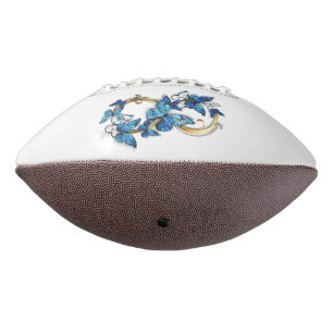 Symbol Infinity of Blue Morpho Butterflies American Football