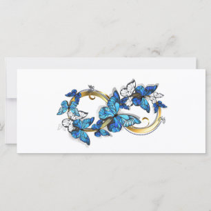 Symbol Infinity of Blue Morpho Butterflies Card