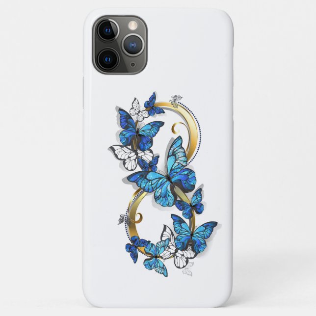 Symbol Infinity of Blue Morpho Butterflies Case-Mate iPhone Case (Back)