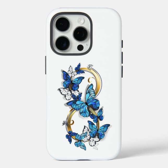Symbol Infinity of Blue Morpho Butterflies Case-Mate iPhone Case (Back)
