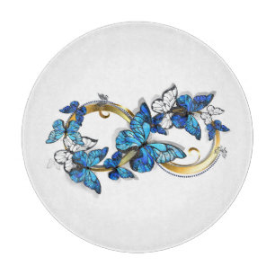 Symbol Infinity of Blue Morpho Butterflies Cutting Board