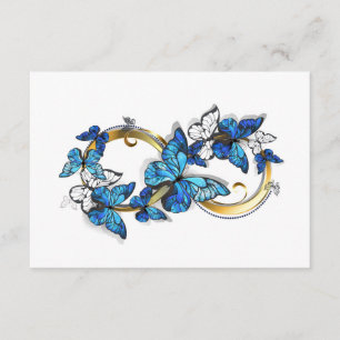 Symbol Infinity of Blue Morpho Butterflies Enclosure Card