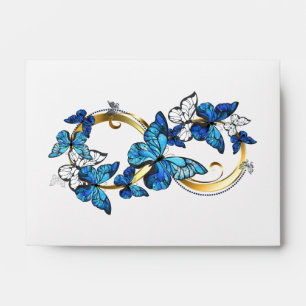 Symbol Infinity of Blue Morpho Butterflies Envelope