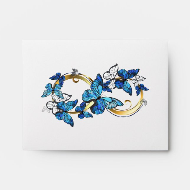 Symbol Infinity of Blue Morpho Butterflies Envelope (Front)