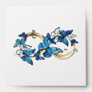 Symbol Infinity of Blue Morpho Butterflies Envelope