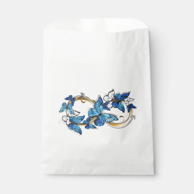 Symbol Infinity of Blue Morpho Butterflies Favour Bags (Front)