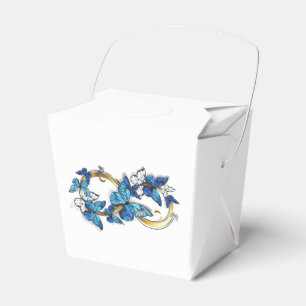 Symbol Infinity of Blue Morpho Butterflies Favour Box
