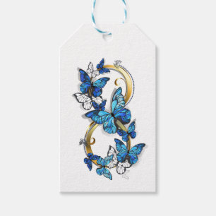 Symbol Infinity of Blue Morpho Butterflies Gift Tags
