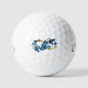 Symbol Infinity of Blue Morpho Butterflies Golf Balls