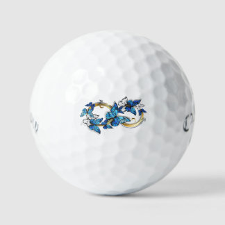 Symbol Infinity of Blue Morpho Butterflies Golf Balls