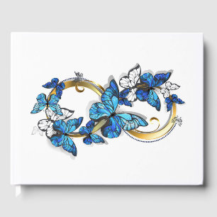 Symbol Infinity of Blue Morpho Butterflies Guest Book