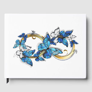 Symbol Infinity of Blue Morpho Butterflies Guest Book
