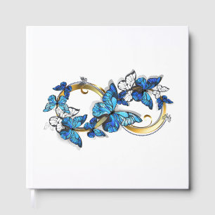 Symbol Infinity of Blue Morpho Butterflies Guest Book