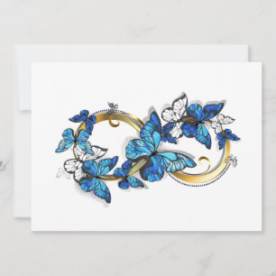 Symbol Infinity of Blue Morpho Butterflies Holiday Card