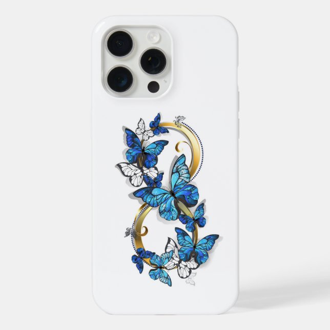 Symbol Infinity of Blue Morpho Butterflies iPhone Case (Back)