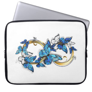 Symbol Infinity of Blue Morpho Butterflies Laptop Sleeve