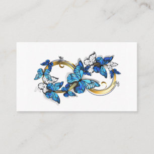 Symbol Infinity of Blue Morpho Butterflies Loyalty Card