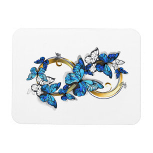 Symbol Infinity of Blue Morpho Butterflies Magnet