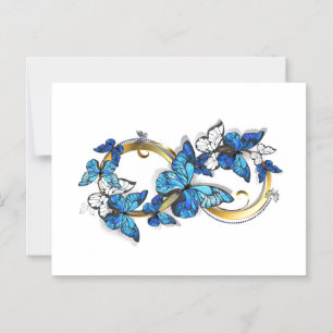 Symbol Infinity of Blue Morpho Butterflies Magnetic Invitation