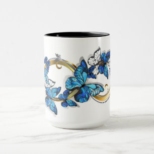 Symbol Infinity of Blue Morpho Butterflies Mug