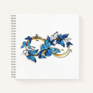 Symbol Infinity of Blue Morpho Butterflies Notebook