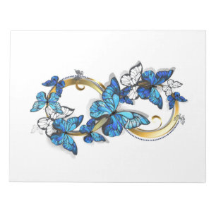 Symbol Infinity of Blue Morpho Butterflies Notepad
