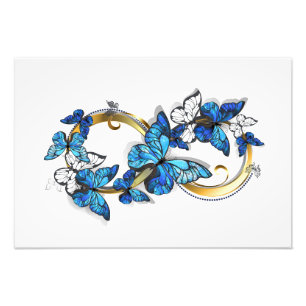 Symbol Infinity of Blue Morpho Butterflies Photo Print