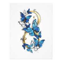 Symbol Infinity of Blue Morpho Butterflies