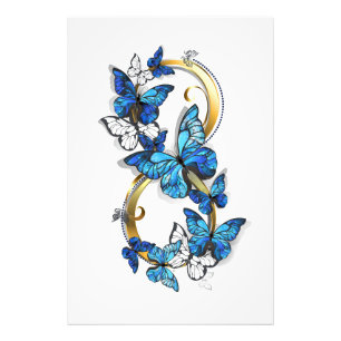 Symbol Infinity of Blue Morpho Butterflies Photo Print