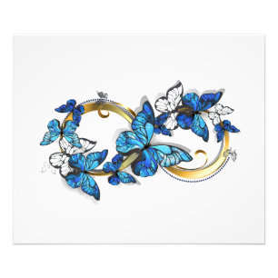 Symbol Infinity of Blue Morpho Butterflies Photo Print